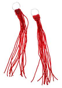 Burnished Jewellery: Blood Pack Tassel Earrings