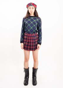 AD1992 tartan wool jumper