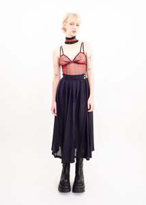 Comme Des Garcons: AD1989 Sheer midi skirt