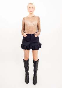 Comme Des Garcons: AD2009 Double layered frill hem mini skirt