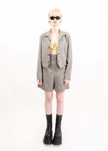 Comme Des Garcons: AD1992 Houndstooth two piece shorts suit