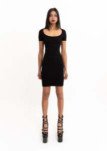 Bb Vintage: Bodycon dress with braiding detail