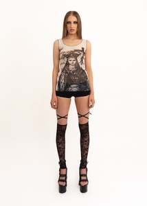 Hail Mary mesh tank top