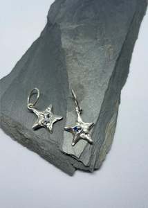 Starshine earrings- cool toned gems