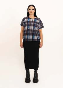 Masc Menswear: Tartan Plissé Top