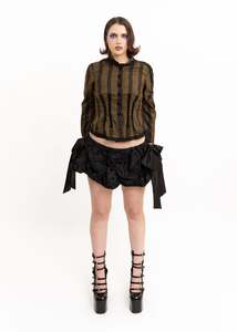 Pinstriped silk Victorian style jacket