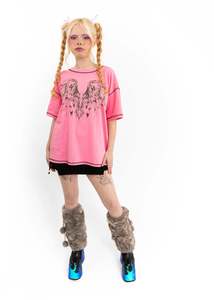 Awatea: Anahera angel wing screen printed t-shirt