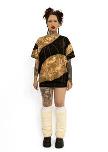 Awatea: Bleached wavy panelled t-shirt #3