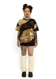 Bleached wavy panelled t-shirt #2