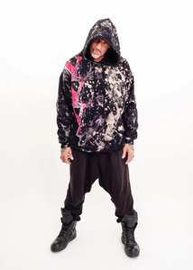 Awatea: Bleached screen printed hoodie