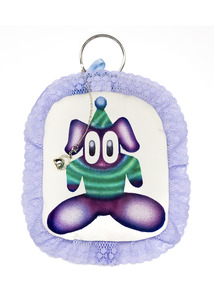 Airbrushed plushie key ring #3