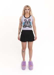 Airbrushed angel bunny tank top