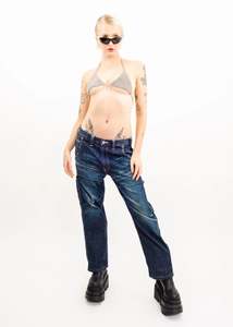 Abigail Steel Chains: Chainmail bra with o-ring gem detail