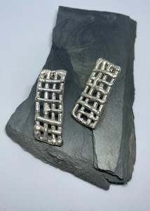 Flora Bird: Waffle earrings