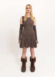 Athena Mini Dress- brown