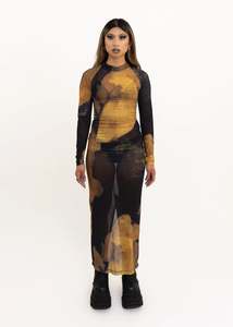 Run, Baby, Run! Dress- Black patterned