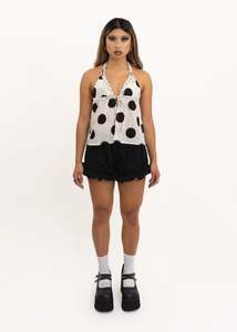 Rhoda Nunn: Bikini Halter Top- polkadot