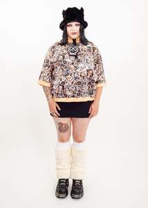 Demi-devil horned faux fur hat