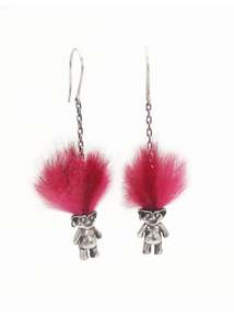 Troll earrings- pink