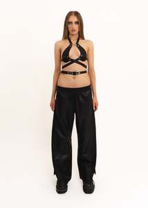 Leather tearaway pants