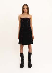 Lace up corset dress