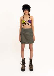 90s vintage nylon cargo wrap skirt