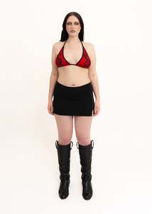 Vintage Skirts: Micro mini skirt with side zip detail