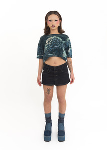 Vintage Tops: Karl Maughan collaboration Night Garden crop tee