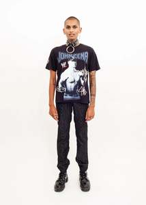 Glitter Woodgrain Versace party pants