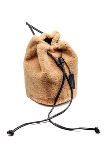 Faux fur mini bucket bag