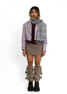 Tartan wool scarf