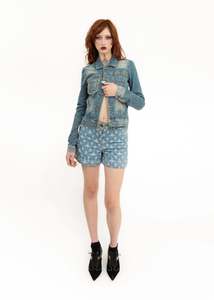 Orb Monogram Denim Shorts