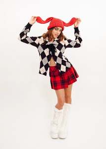 Tartan Pleated Wool Skort