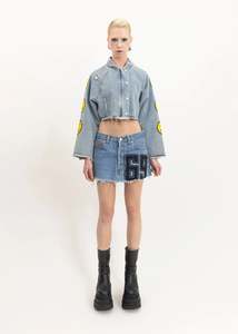 Remake: Denim remake mini skirt