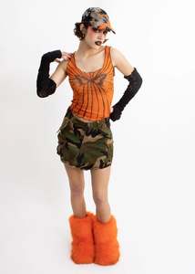Remake: Reconstructed camo mini skirt made from military pants