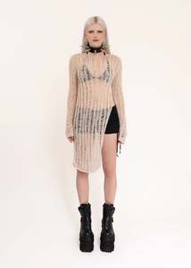 Vintage Knitwear: Asymmetric ladder knit