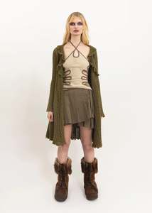 Vintage Knitwear: Dead stock 90s vintage crochet duster coat