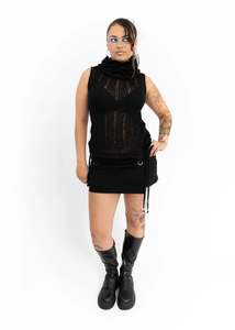 Vintage Knitwear: Frill collar mohair knit top