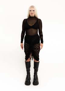 Mr. Wavey bias cut mesh top