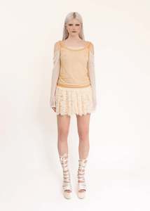 Double layered off the shoulder top