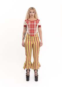 Vivienne Westwood 1: Tartan panelled corset t-shirt