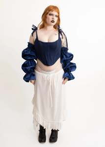 Ruffle Sleeves- Ocean