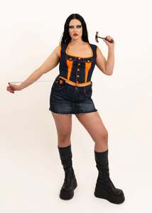 Vintage Clothing Under 100: Dark wash denim mini skirt