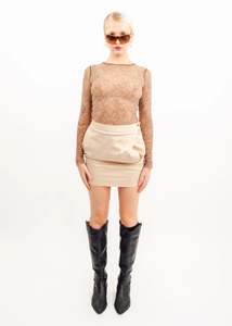 "Alcoholic" asymmetric pencil skirt