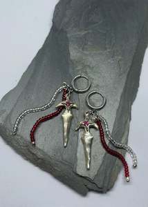 Dagger beaded earrings