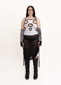 Spitsubishi: Glory Hole Tank Top- White/ Black