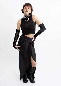 Spit Tank Top- Black