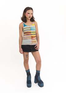 Gradient logo tank top