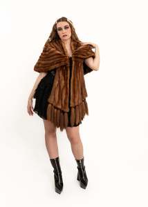 1930s/ 40s vintage mink stole with tassels