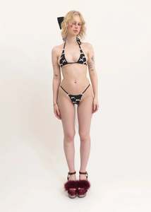 Bow bow micro bikini- black